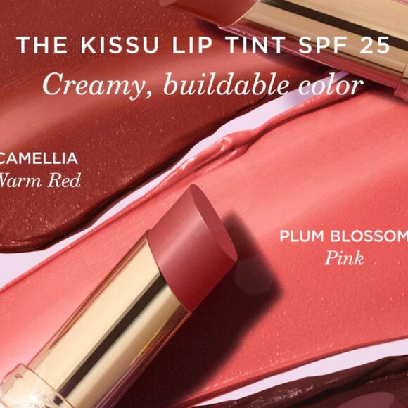 Tatcha  The Kissu Lip Tint SPF 25 Hydrating Tinted Lip Sunscreen Camellia NIB - Picture 3 of 7